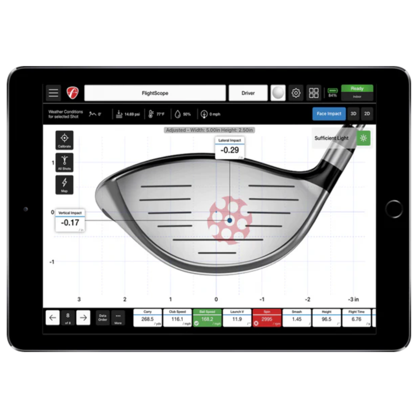 Flightscope Face Impact Location for Mevo+ Pro Package